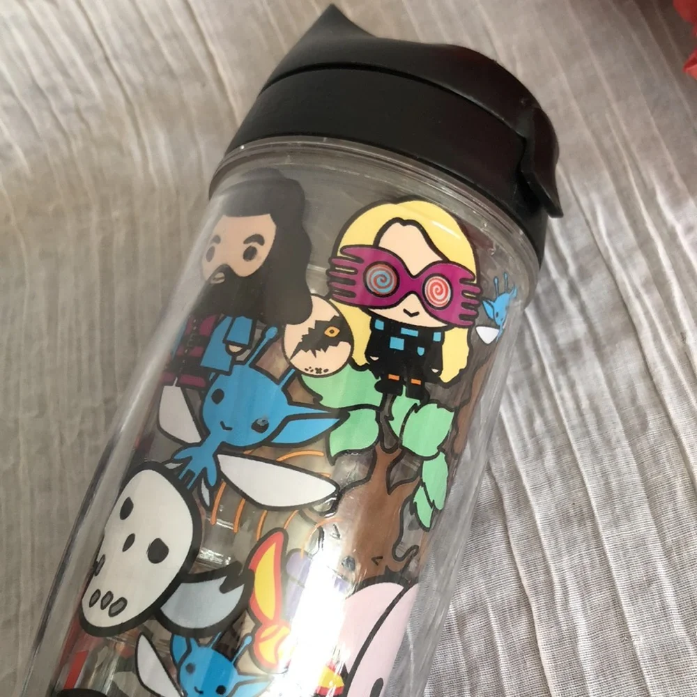 HARRY POTTER lot 2 tall travel water drink bottle & XL soup coffee ceramic mug